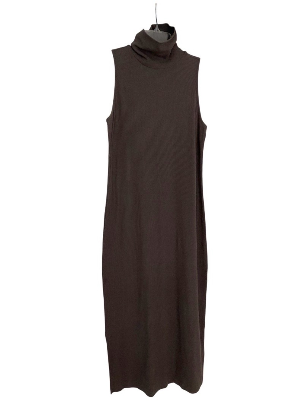 Halogen Sleeveless Turtleneck Midi Dress - Gray Brown
